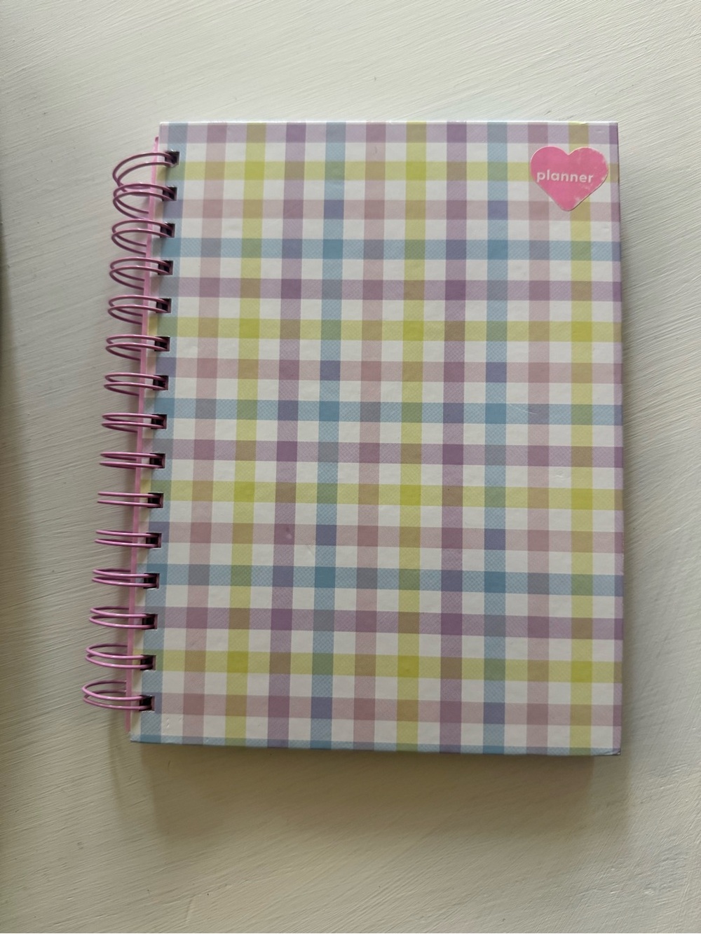 Stoney Clover x Target Plaid Spiral-Bound Planner with Pink Coil
